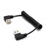New Right Angel USB to 90 Degree Fast Charging Spring Sprial Cable